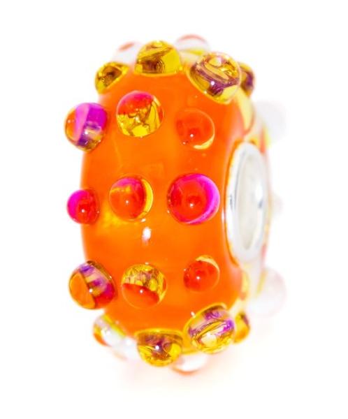 Sunny Orange Dewdrops - Elfbeads Glas